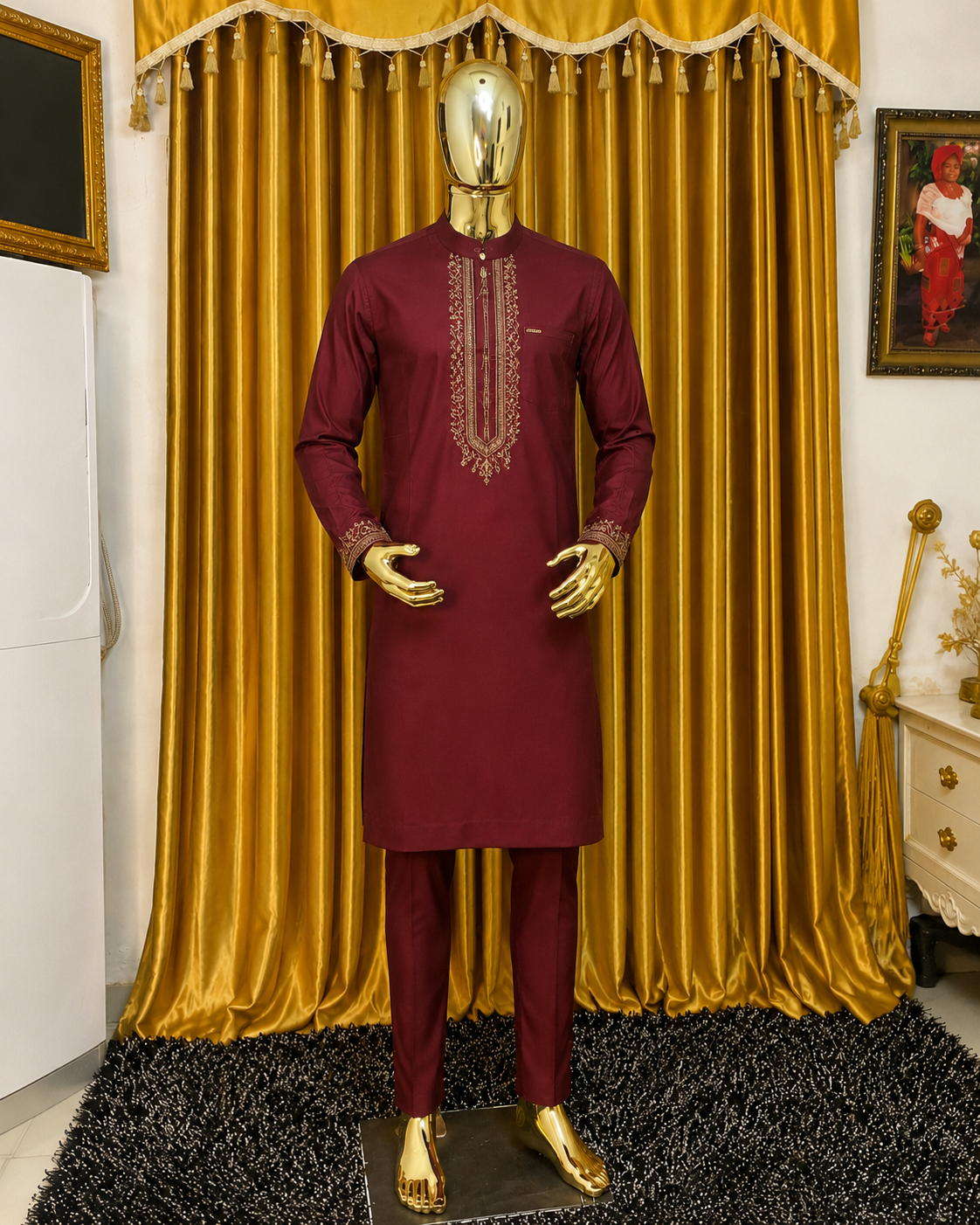 Red Fashion standout native men outfit